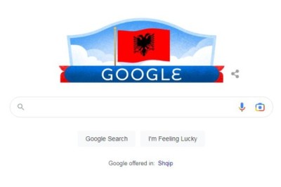 Google “vishet” kuq e zi për 110-vjetorin e Pavarësisë së Shqipërisë